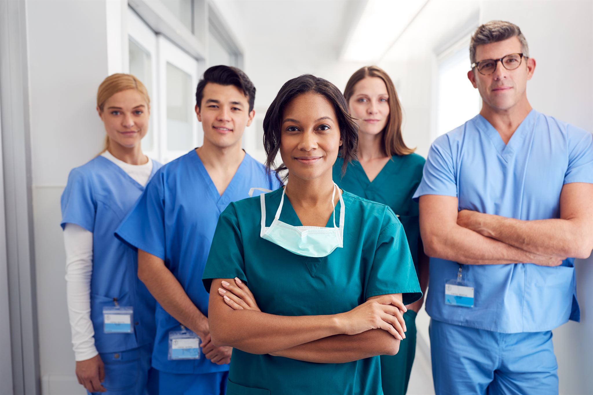 Nursing students in a group study
